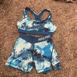 Nike spandex set- girls medium